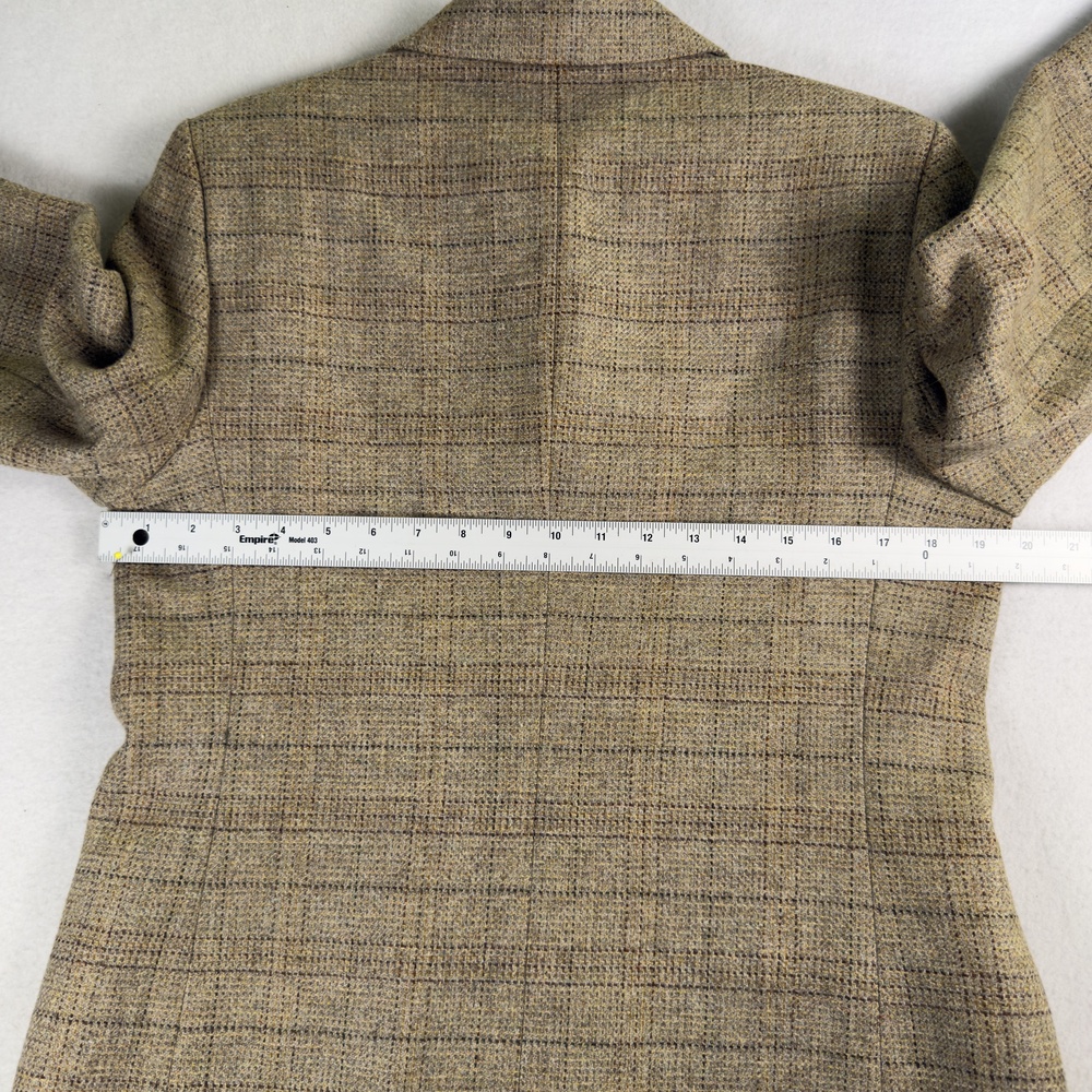 Vintage TALBOTS Wool Tweed Blazer Jacket Italian Fabric Plaid Made in USA Sz 10 - Picture 7 of 13